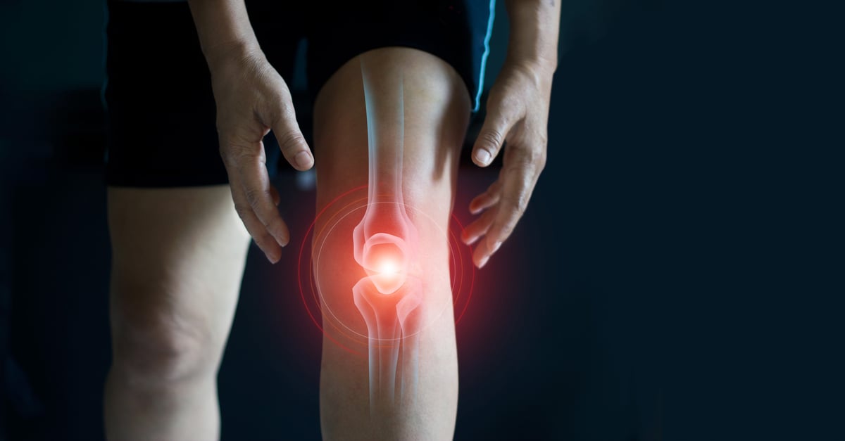 Person suffering from joint pain