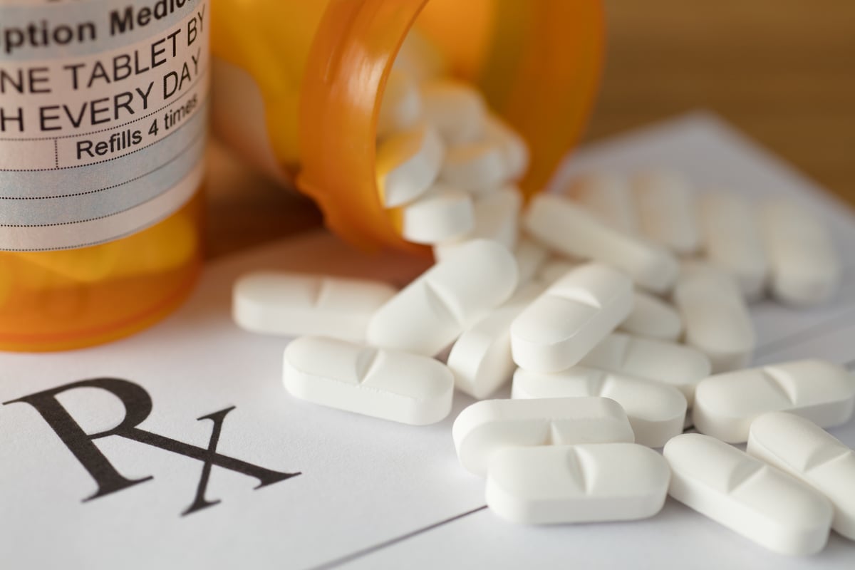 Prescription Pills with Pharmacy Note