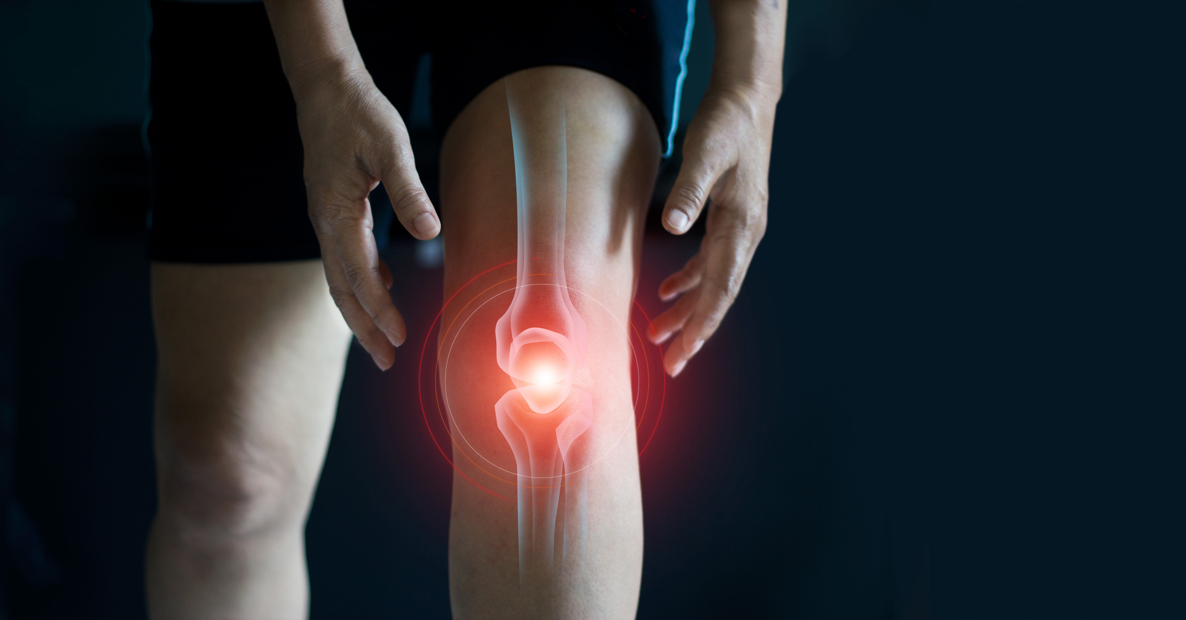 Person suffering from joint pain